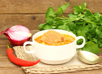soup kharcho.  Georgian cuisine.