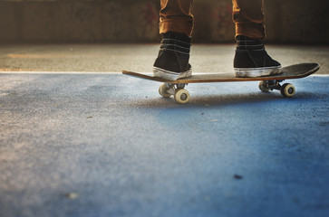 Skateboarding Practice Freestyle Extreme Sports Concept