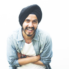 Fototapeta premium Man Posing Portrait Indian Ethnicity Concept