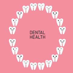 Dental Health. diagram teeth illustration