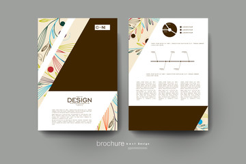 floral ornament vector brochure template. Flyer Layout