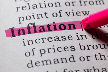 definition of inflation - obrazy, fototapety, plakaty