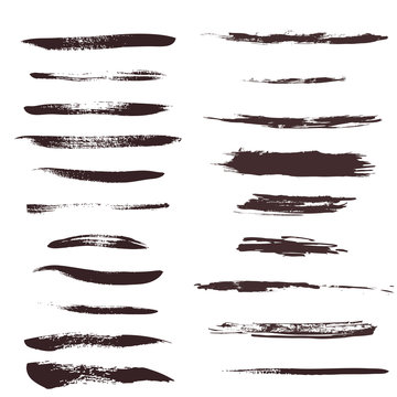 hand drawn set of grunge brush. vector eps 10