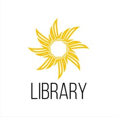 Fototapeta na wymiar mandala library logo