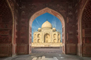 Photo sur Plexiglas Inde Taj Mahal India, Agra. 7 world wonders. Beautiful Tajmahal trave