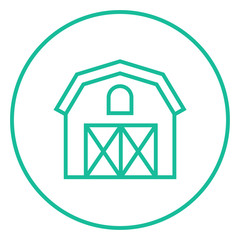 Farm building line icon.