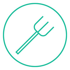 Pitchfork line icon.