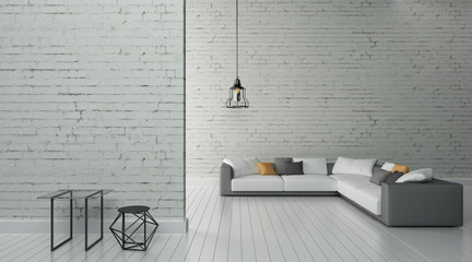 Industrial interior design and decoration 3d Render images for your work.