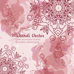Mandala watercolor background vector