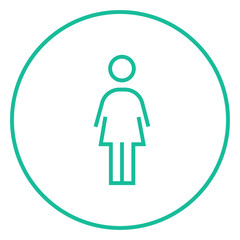 Business woman line icon.