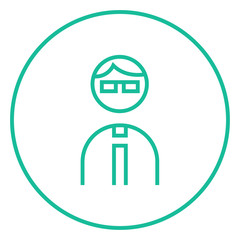 Businessman line icon.