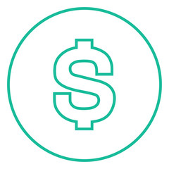 Dollar symbol line icon.