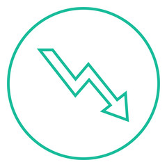 Arrow downward line icon.