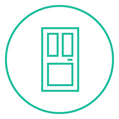 Front door line icon.