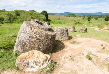 Fototapeta na wymiar Plain of Jars in Laos