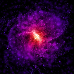 Cosmic color dust cloud nebula