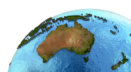 Fototapeta premium Australian continent on Earth