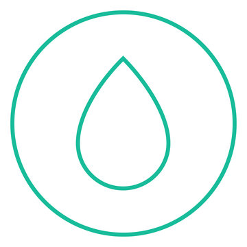 recommend clip art: Water drop line icon.