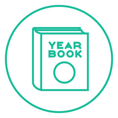 Yearbook line icon.