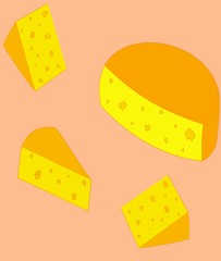 yellow chees with holes