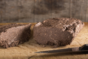 Piece of chocolate halvah