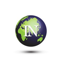 innitial letter globe logo vector