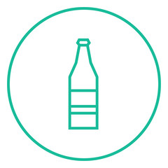 Glass bottle line icon.