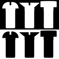 Screw bolt. Icons