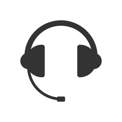 Headphone for support or service icon