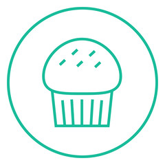 Cupcake line icon.