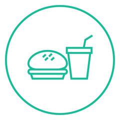 Fast food meal line icon.