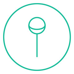 Round lollipop line icon.