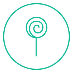 Spiral lollipop line icon.