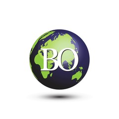 innitial letter globe logo vector