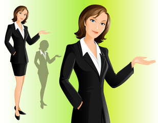 Businesswoman (welcoming)