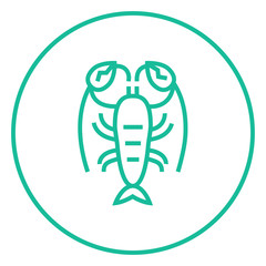 Lobster line icon.