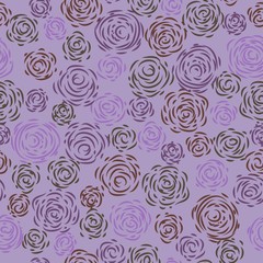 Color seamless roses background. Vector illustration
