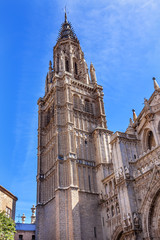 Fototapeta na wymiar Cathedral Spire Tower Toledo Spain