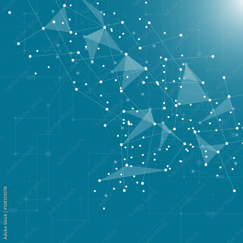 Poster point and curve constructed the sphere wireframe