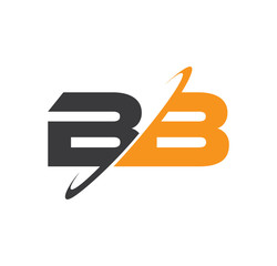 BB initial logo with double swoosh