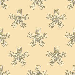 Rectangle brown mandala design template. Vector