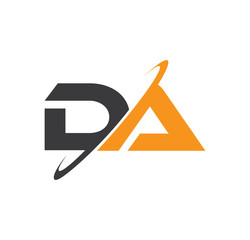 DA initial logo with double swoosh