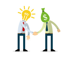 Businessman making a deal, transaction