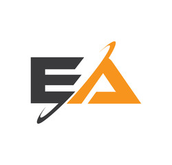 EA initial logo with double swoosh