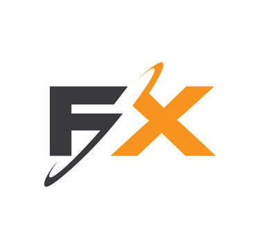 FX initial logo with double swoosh