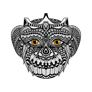 Ethnic Monkey/ african / indian / totem for shirt design,logo and icon