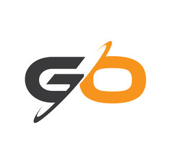 GO initial logo with double swoosh