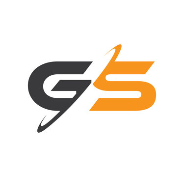 GS initial logo with double swoosh