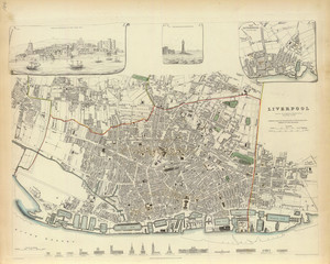 Liverpool vintage map