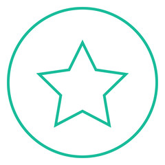 Rating star line icon.